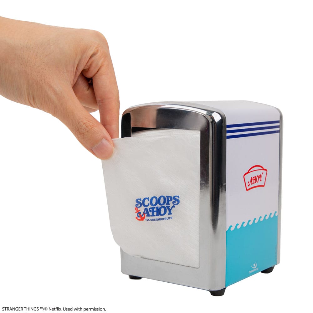 Cinereplicas Stranger Things Napkin Dispenser set Scoops Ahoy | Makochan