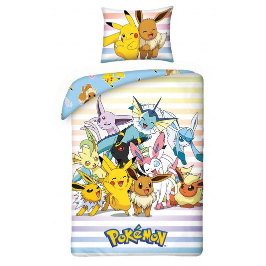 Halantex Pokémon Duvet Set Pikachu, Eevee & Friends 140 x 200 cm / 70 x 90 cm | Makochan
