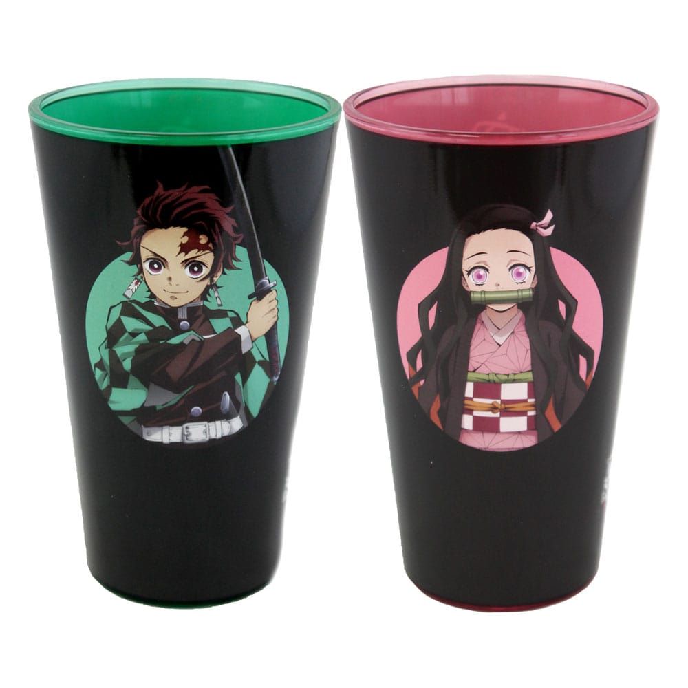 Just Funky Demon Slayer Drinking Glasses 2-Pack Tanjiro & Nezuko 473 ml | Makochan