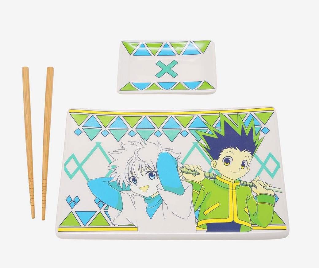 Just Funky Hunter x Hunter Ceramic Sushi Set with Chopsticks Gon & Killua | Makochan