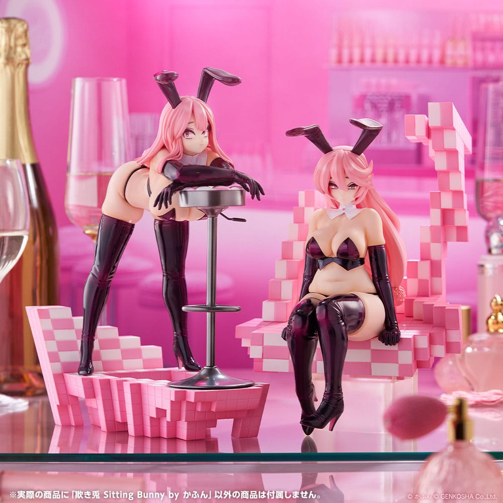 Kotobukiya Original Character Trick Bunnies PVC Statue 1/7 Sitting Bunny Illustration by Kafun 24 cm | Makochan
