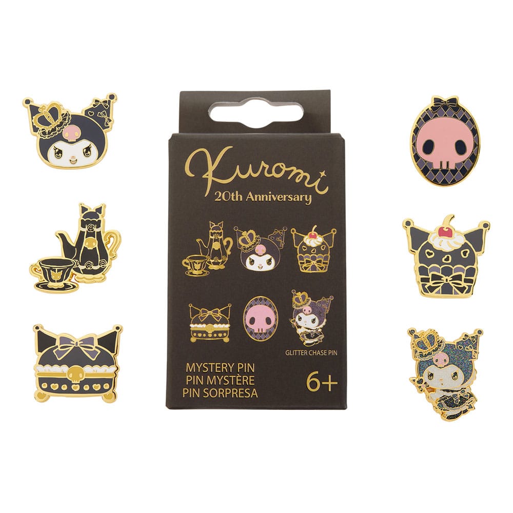 Loungefly Sanrio by Loungefly Enamel Pins Blind Box 20th Anniversary Kuromi Assortment (12) | Makochan