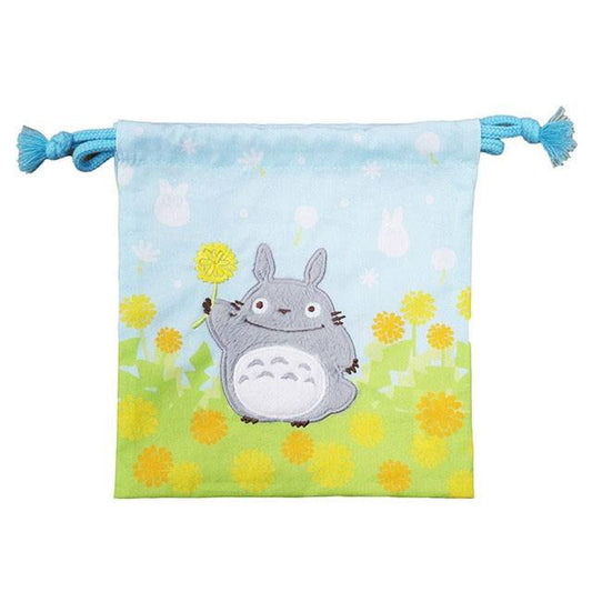 Marushin My Neighbor Totoro Laundry Storage Bag Totoro with Flowers 20 x 19 cm | Makochan