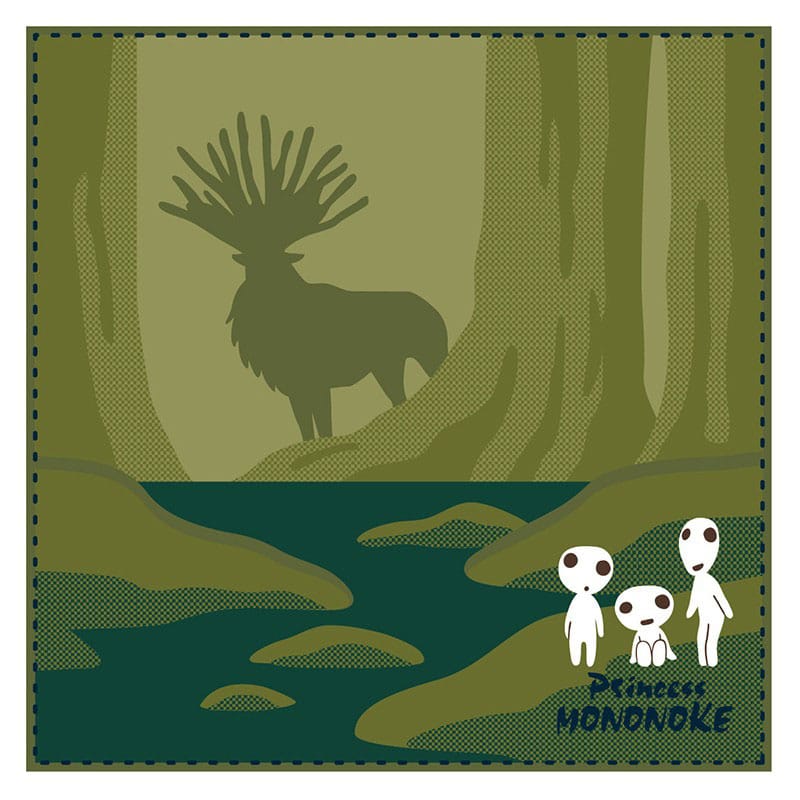 Marushin Studio Ghibli Mini Towel Princess Mononoke Shadow of the Deer God 25 x 25 cm | Makochan