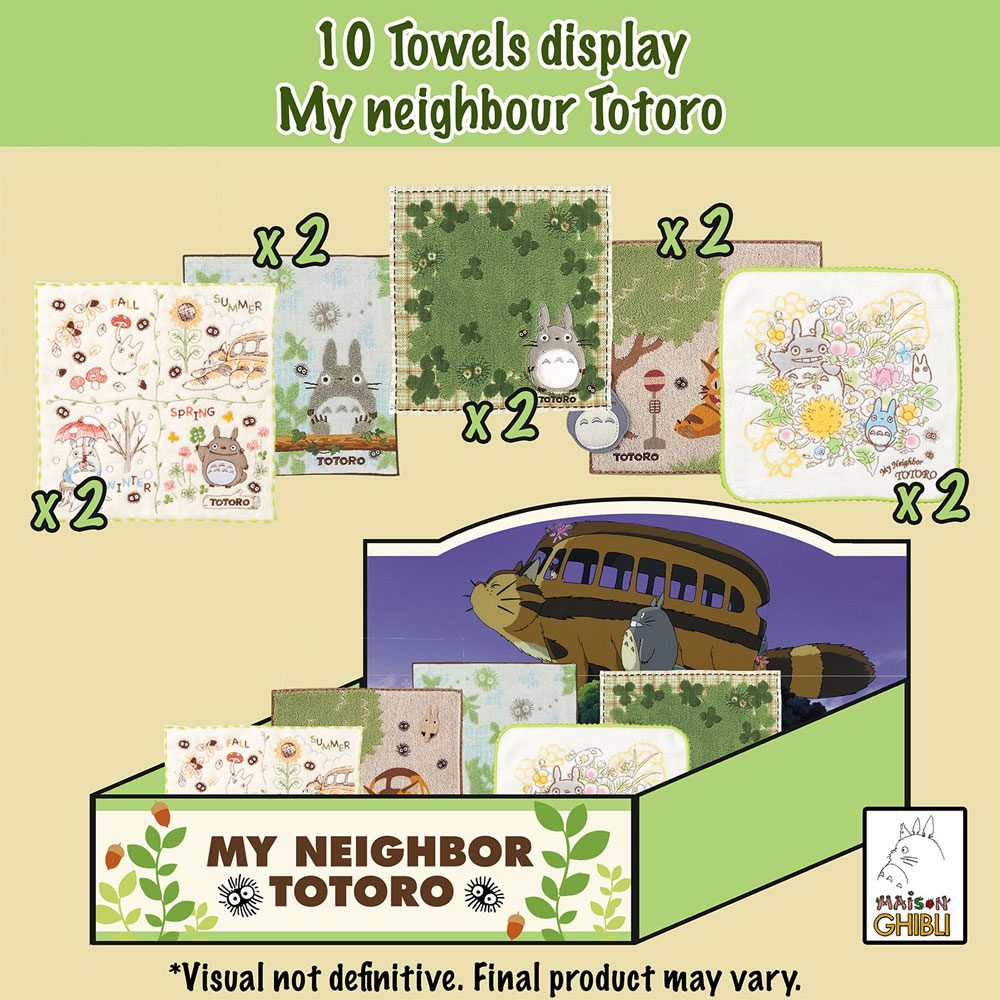 Marushin My Neighbor Totoro Mini Towels 25 x 25 cm Display (10) | Makochan
