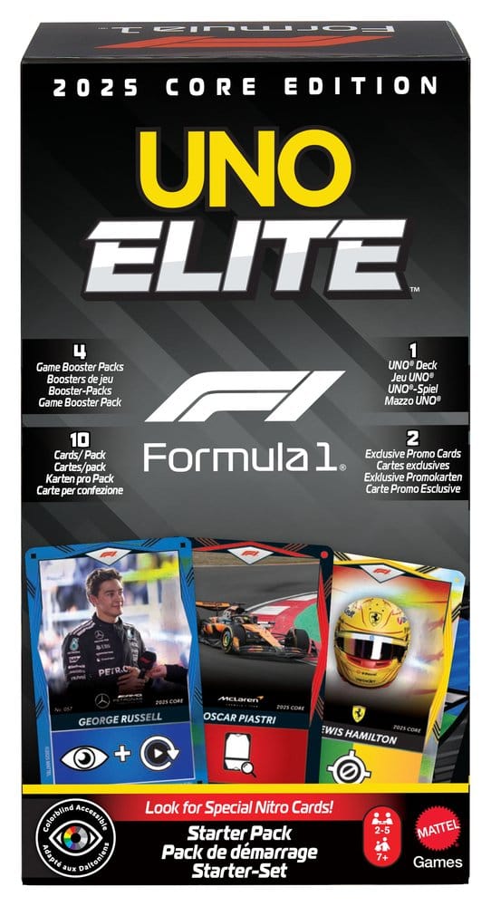Mattel Formula 1 UNO Card Game Elite F1 Starter-Set | Makochan