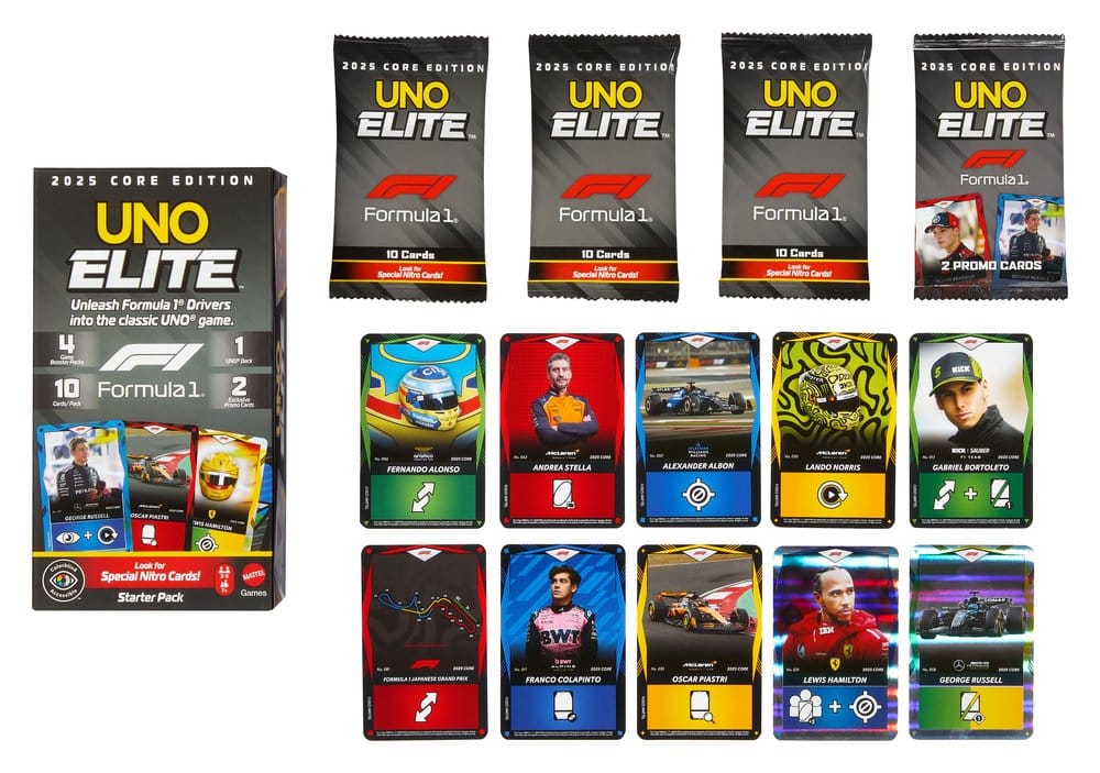 Mattel Formula 1 UNO Card Game Elite F1 Starter-Set | Makochan