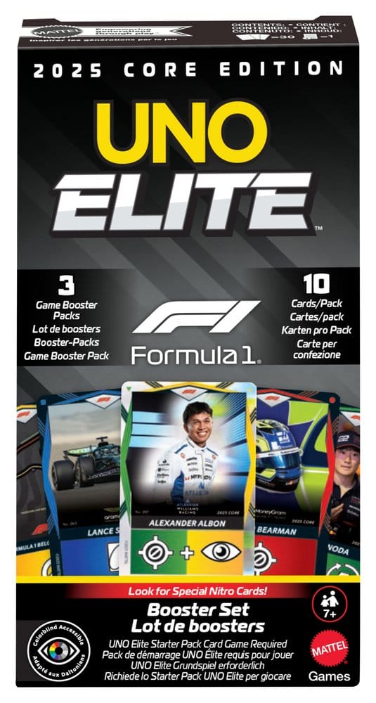 Mattel Formula 1 UNO Card Game Elite F1 Booster-Set | Makochan