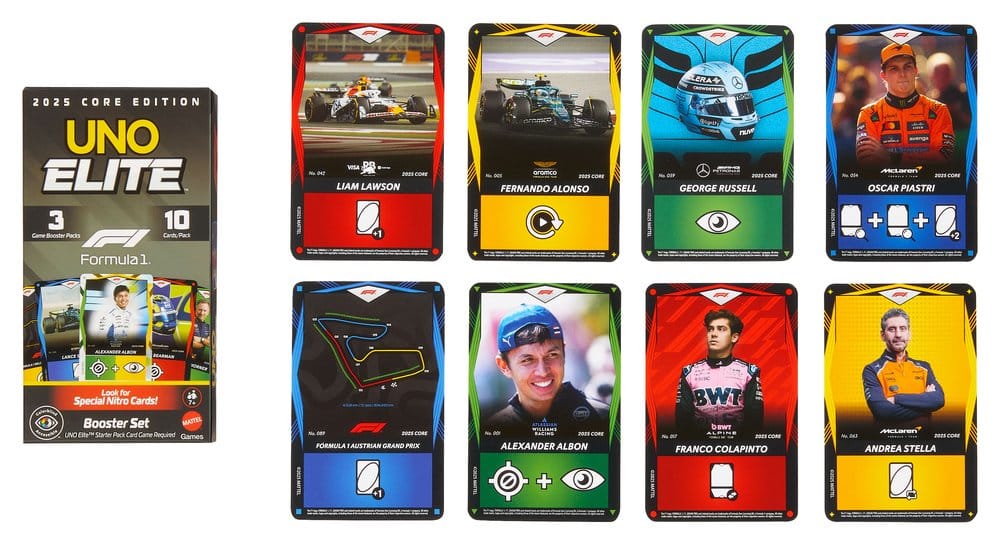 Mattel Formula 1 UNO Card Game Elite F1 Booster-Set | Makochan