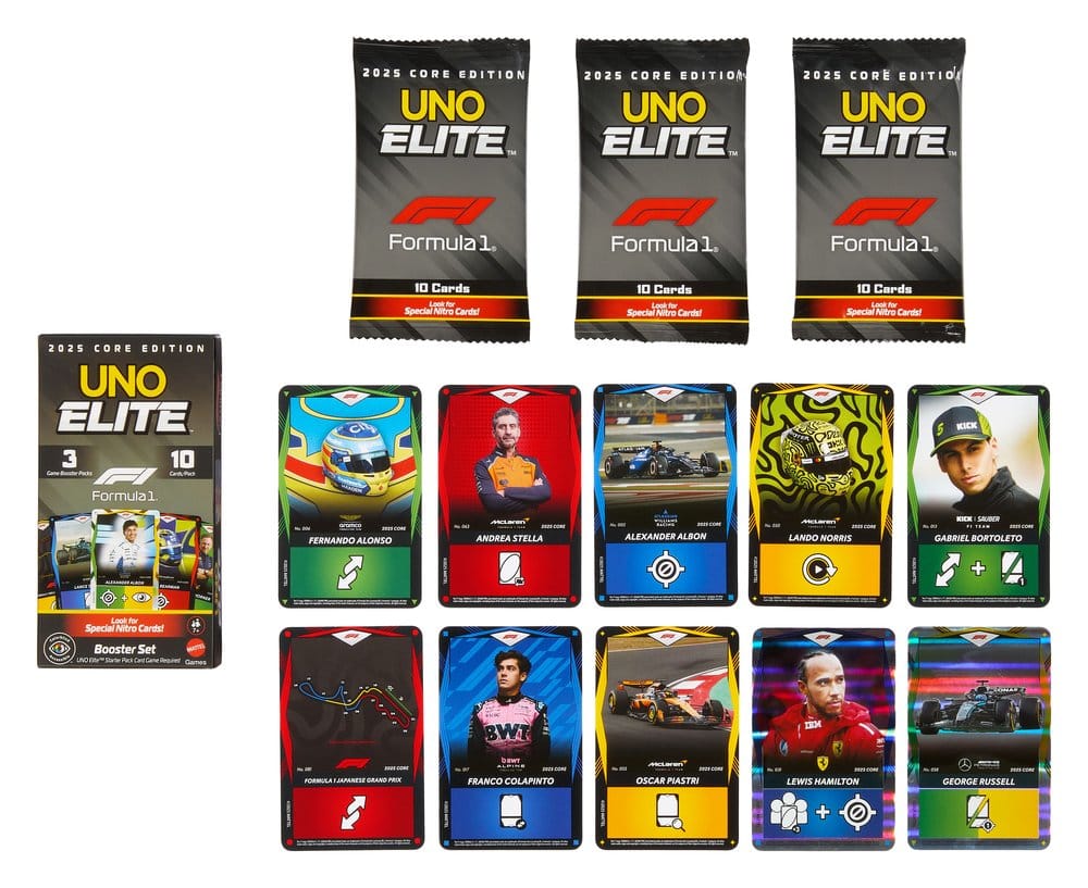 Mattel Formula 1 UNO Card Game Elite F1 Booster-Set | Makochan
