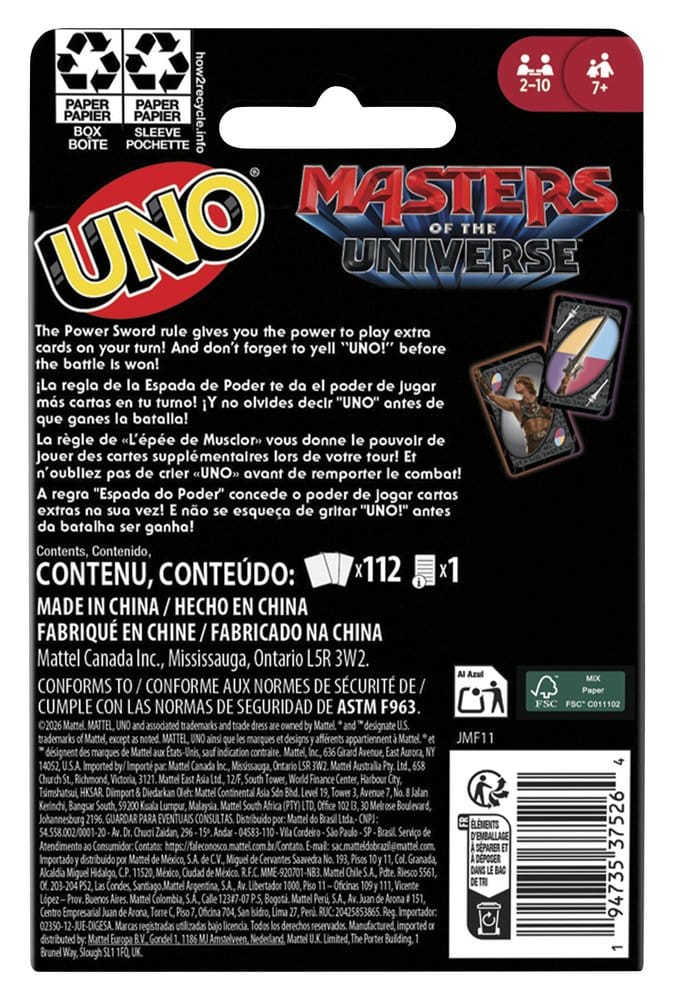 Mattel Masters of the Universe 2026 Movie UNO Card Game | Makochan