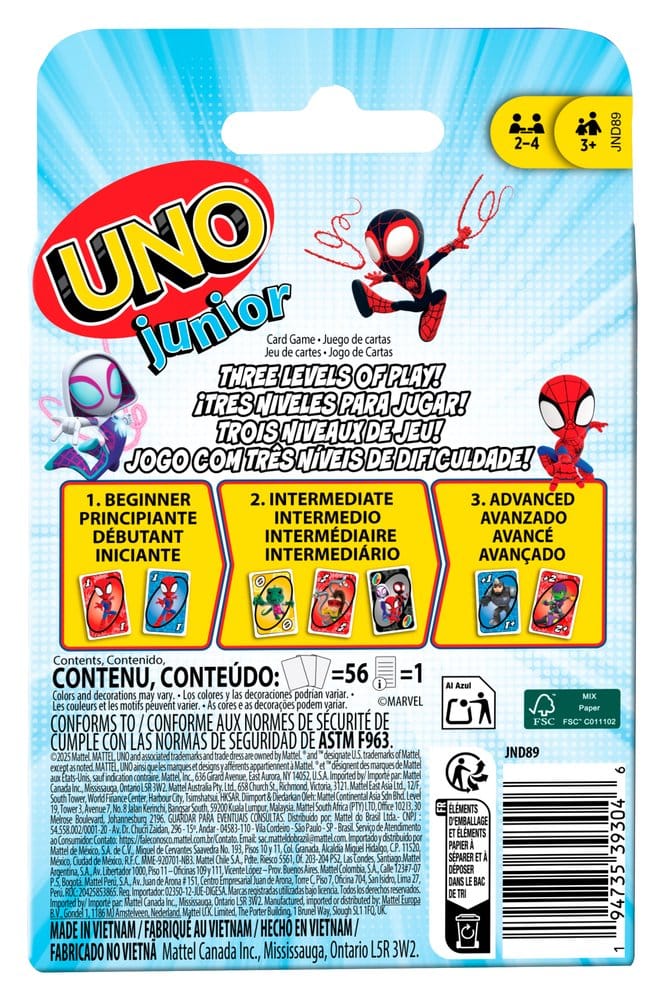Mattel Spidey & His Amazing Friends UNO Junior Card Game | Makochan