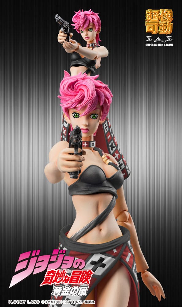 Medicos Entertainment JoJo's Bizarre Adventure Part 5 Super Action Action Figure Chozokado Trish Una Black Ver. 15 cm