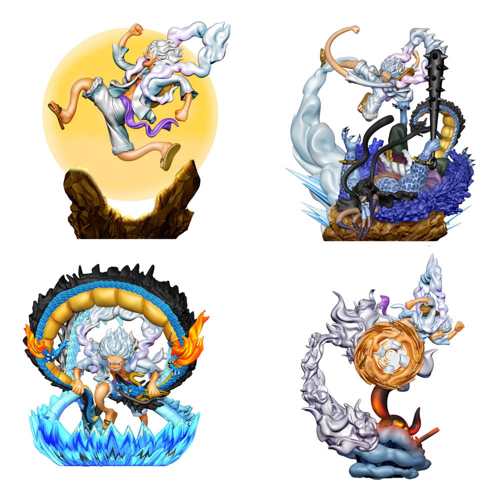 Megahouse One Piece Petitrama PVC Mini Statue Logbox Re Birth Gear Fifth Special Set 9 cm | Makochan