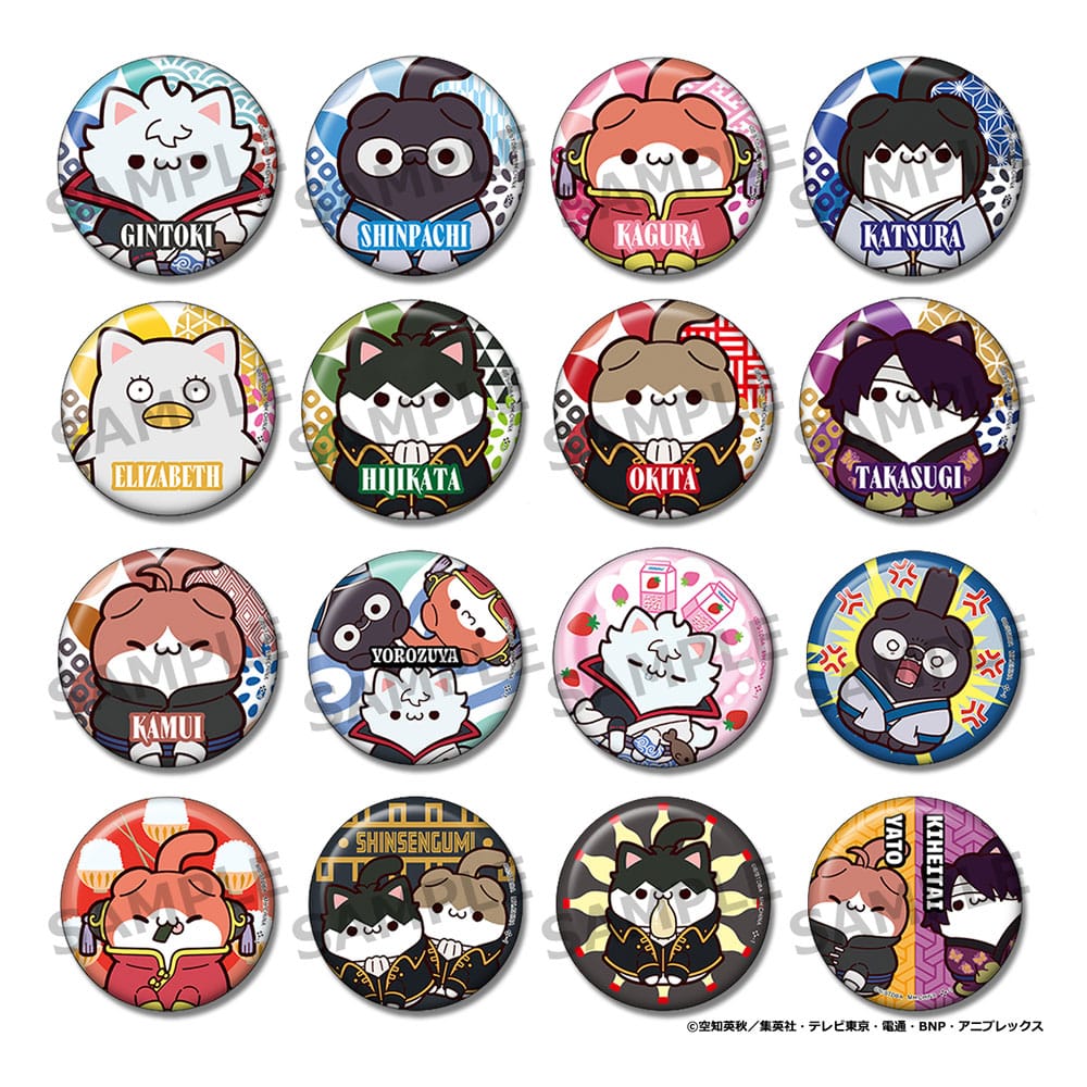 Megahouse Gintama Mega Cat Project Nyantama! Pins 3 cm Blind Box Assortment (16) | Makochan
