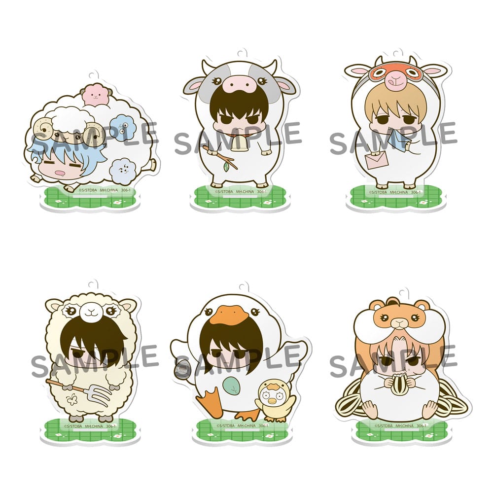 Megahouse Gintama Acrylic Figure Prince Hata & Animal Paradise Farm of Love & Peace 6 cm Blind Box Display (6) | Makochan