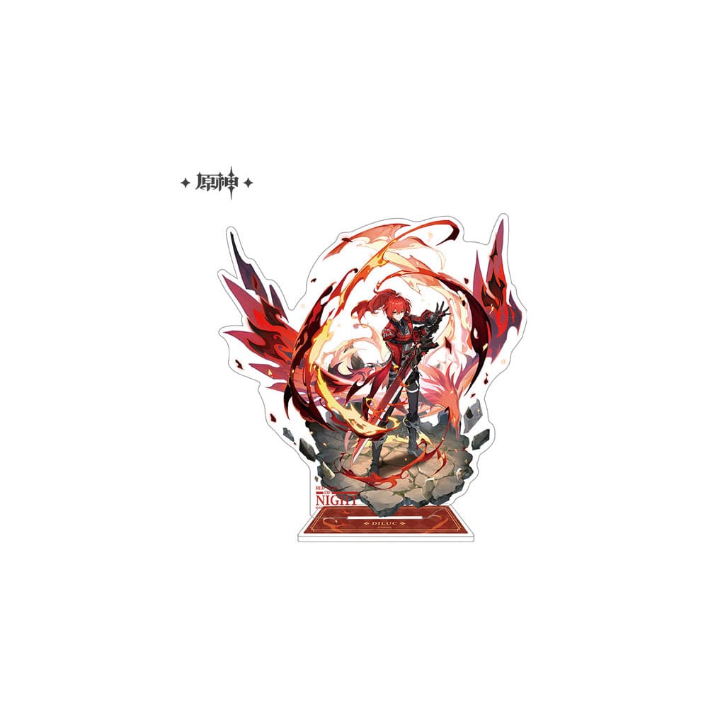 MiHoYo Genshin Impact Acrylic Phone Stand Diluc 17 cm | Makochan
