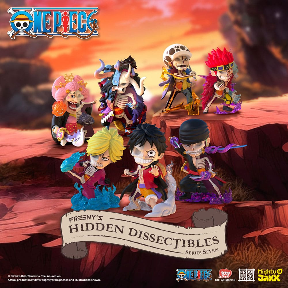 Mighty Jaxx One Piece: Freeny's Hidden Dissectibles Wano 4 inch Vinyl Figure Blind Box Display (6) | Makochan
