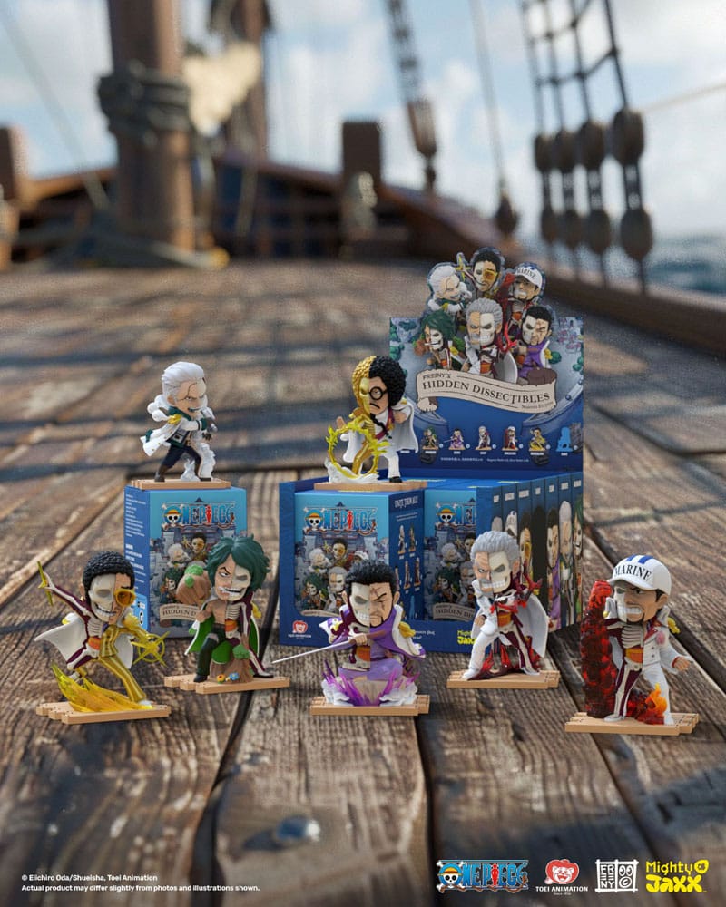Mighty Jaxx One Piece Freeny's Hidden Dissectables Marines Edition 4 inch Vinyl Figure Blind Box Display (6) | Makochan