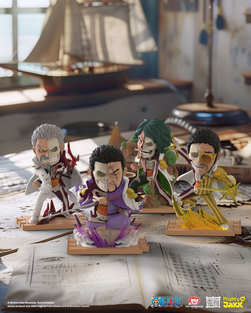 Mighty Jaxx One Piece Freeny's Hidden Dissectables Marines Edition 4 inch Vinyl Figure Blind Box Display (6) | Makochan