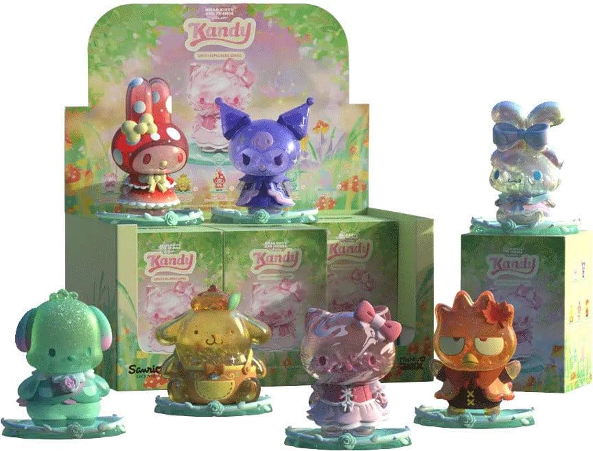 Mighty Jaxx Sanrio Earth Explorer Series Kandy 4 inch Vinyl Figure Blind Box Display (6) | Makochan