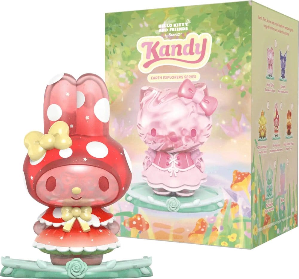 Mighty Jaxx Sanrio Earth Explorer Series Kandy 4 inch Vinyl Figure Blind Box Display (6) | Makochan