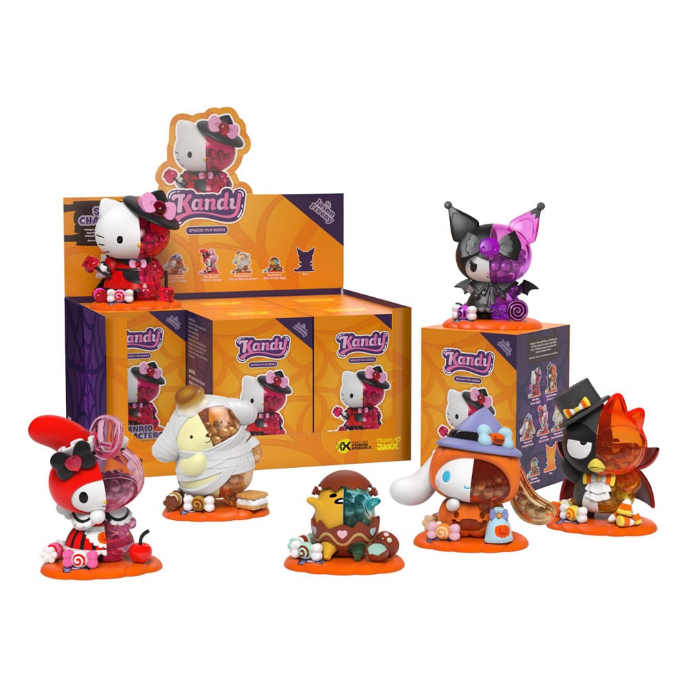 Mighty Jaxx Kandy x Sanrio Blind Box ft. Jason Freeny Collection Series 4 (Spooky Fun) Display (6) | Makochan