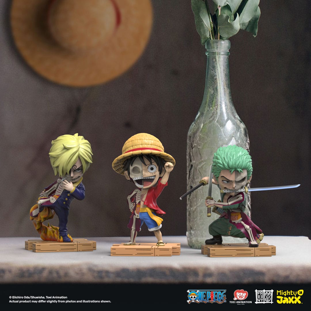 Mighty Jaxx One Piece Freeny's Hidden Dissectables Vinyl Figure Luffy, Zoro and Sanji 10 cm | Makochan