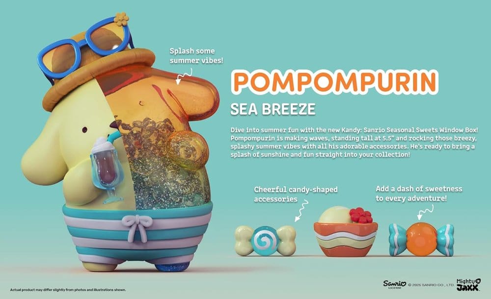 Mighty Jaxx Sanrio Kandy Pompompurin Sea Breeze Series 15 cm | Makochan