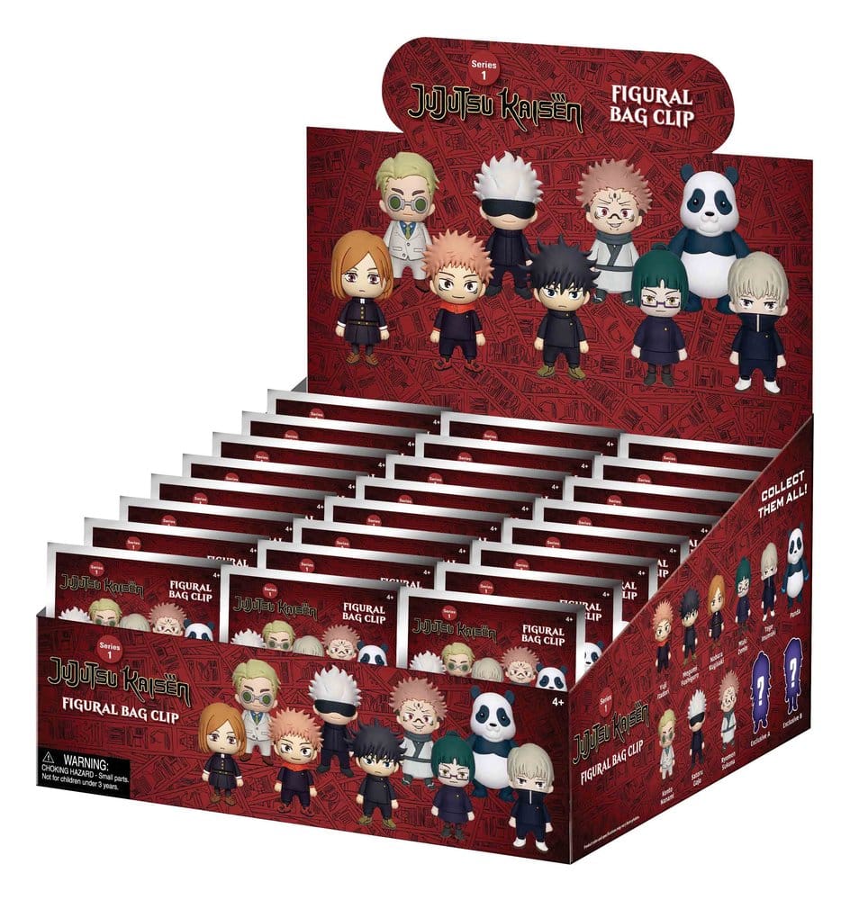 Monogram Int. Jujutsu Kaisen 3D PVC Bag Clips Serie 1 Display (24) | Makochan