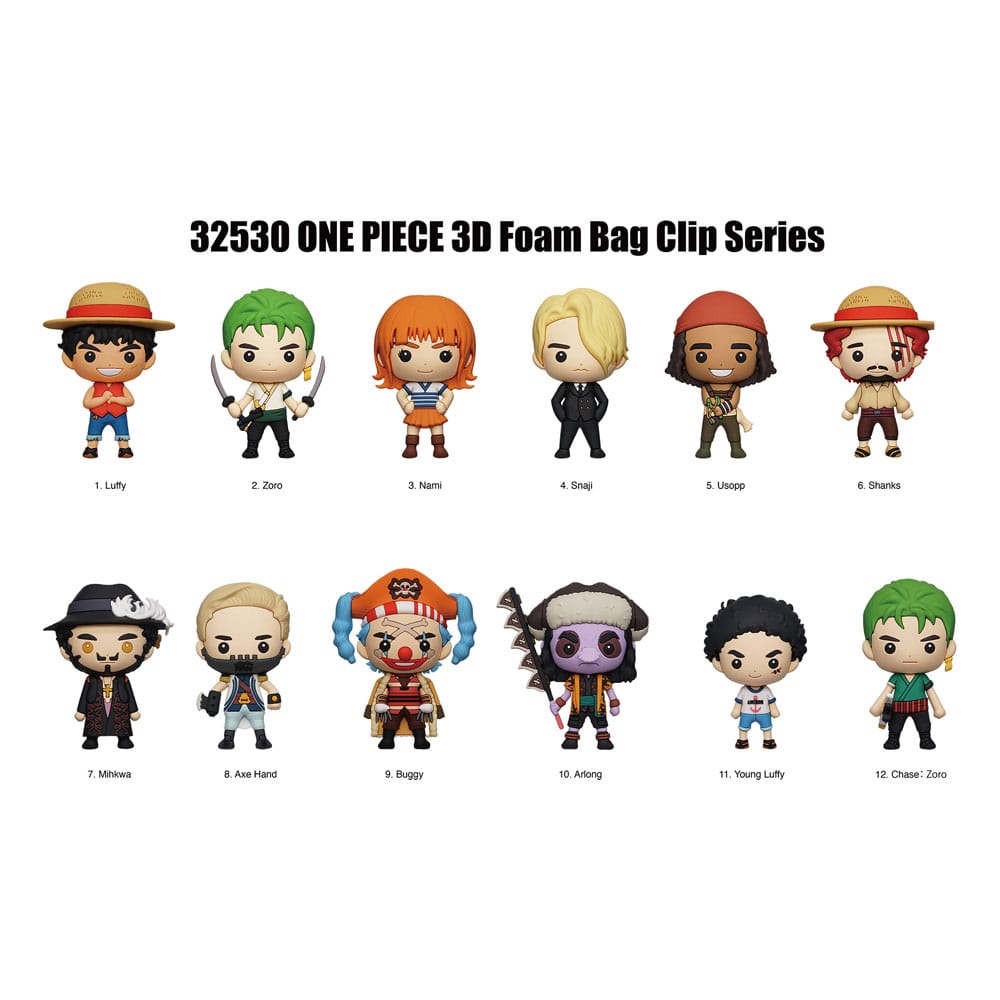 Monogram Int. One Piece 3D PVC Bag Clips Netflix Series 1 Display (24) | Makochan