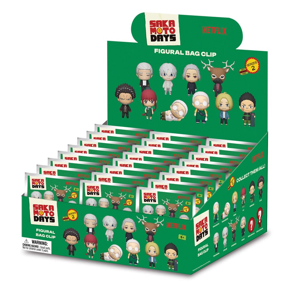 Monogram Int. Sakamoto Days 3D Foam Bag Clips Series 2 Display (24) | Makochan