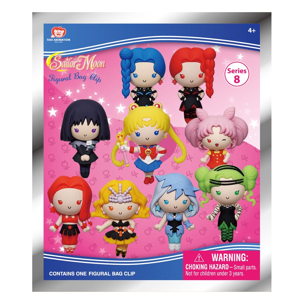 Monogram Int. Sailor Moon 3D PVC Bag Clips Series 8 Display (24) | Makochan