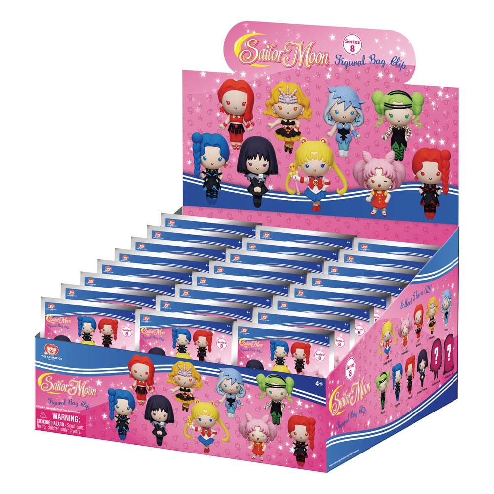 Monogram Int. Sailor Moon 3D PVC Bag Clips Series 8 Display (24) | Makochan