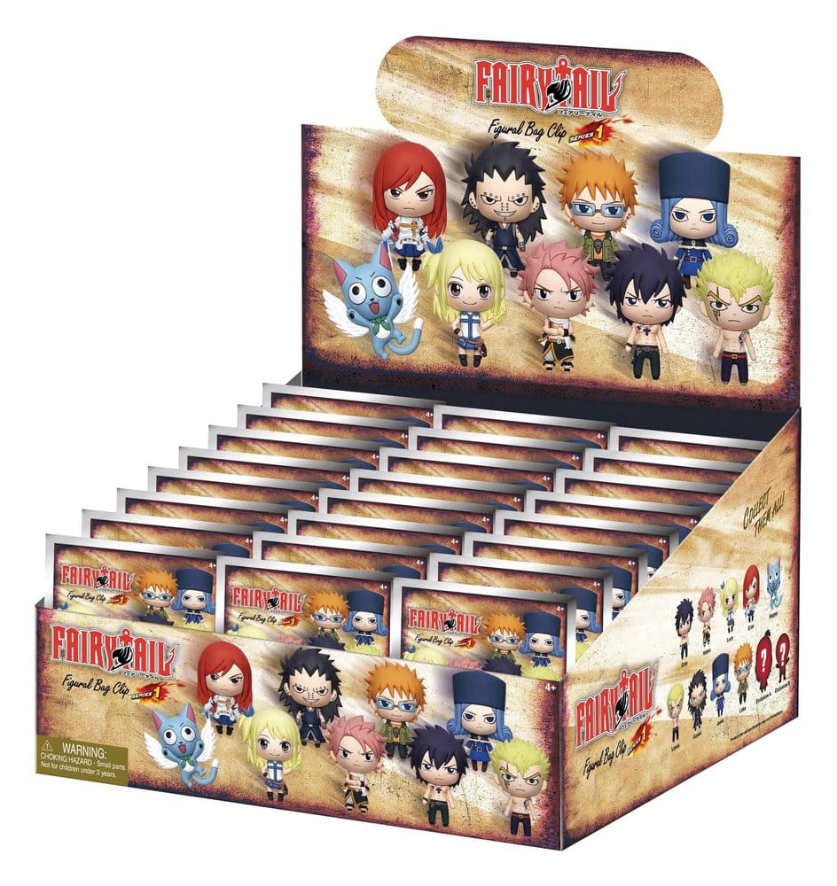 Monogram Int. Fairy Tail 3D Foam Bag Clips Serie 1 Display (24) | Makochan