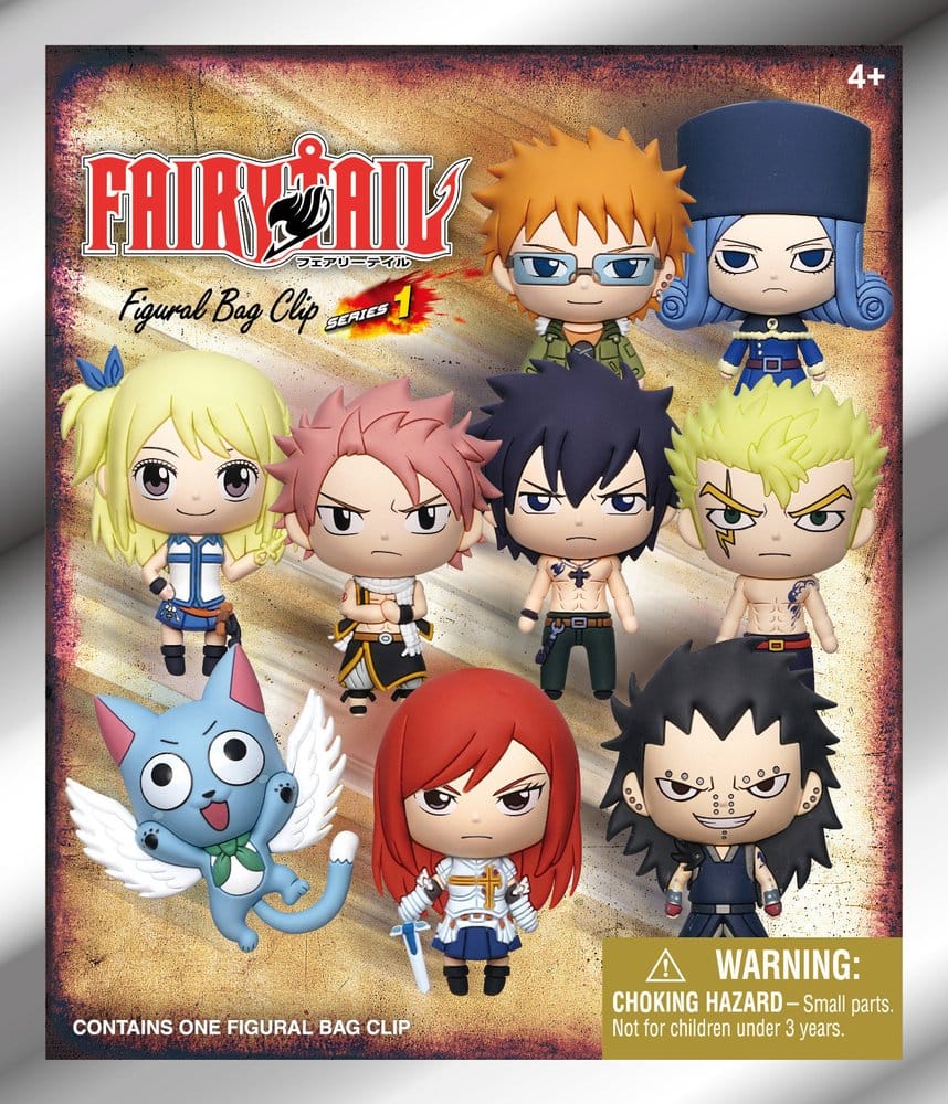 Monogram Int. Fairy Tail 3D Foam Bag Clips Serie 1 Display (24) | Makochan