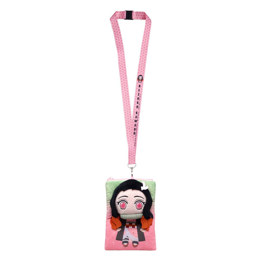 Monogram Int. Demon Slayer: Kimetsu no Yaiba Lanyard Nezuko Deluxe with Pouch Card Holder | Makochan