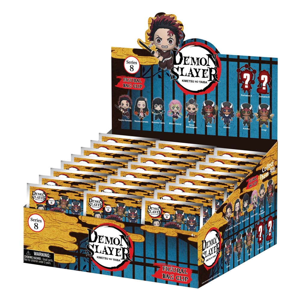 Monogram Int. Demon Slayer Season 3 3D Foam Bag Clips Series 8 Display (24) | Makochan