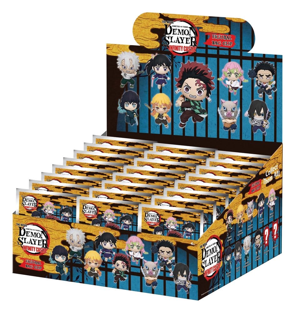Monogram Int. Demon Slayer 3D Foam Bag Clips Infinity Castle Serie 1 Display (24) | Makochan