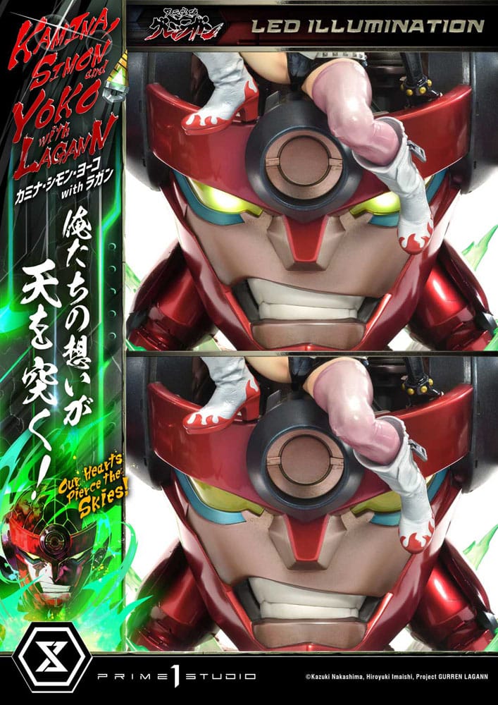 Prime 1 Studio Gurren Lagann Ultimate Premium Masterline Series Statue 1/4 Kamina, Simon & Yoko with Lagann Deluxe Bonus