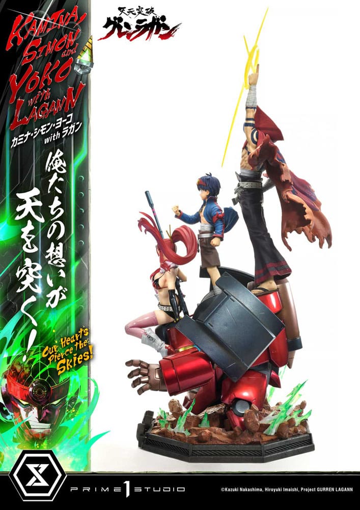 Prime 1 Studio Gurren Lagann Ultimate Premium Masterline Series Statue 1/4 Kamina, Simon & Yoko with Lagann Deluxe Bonus