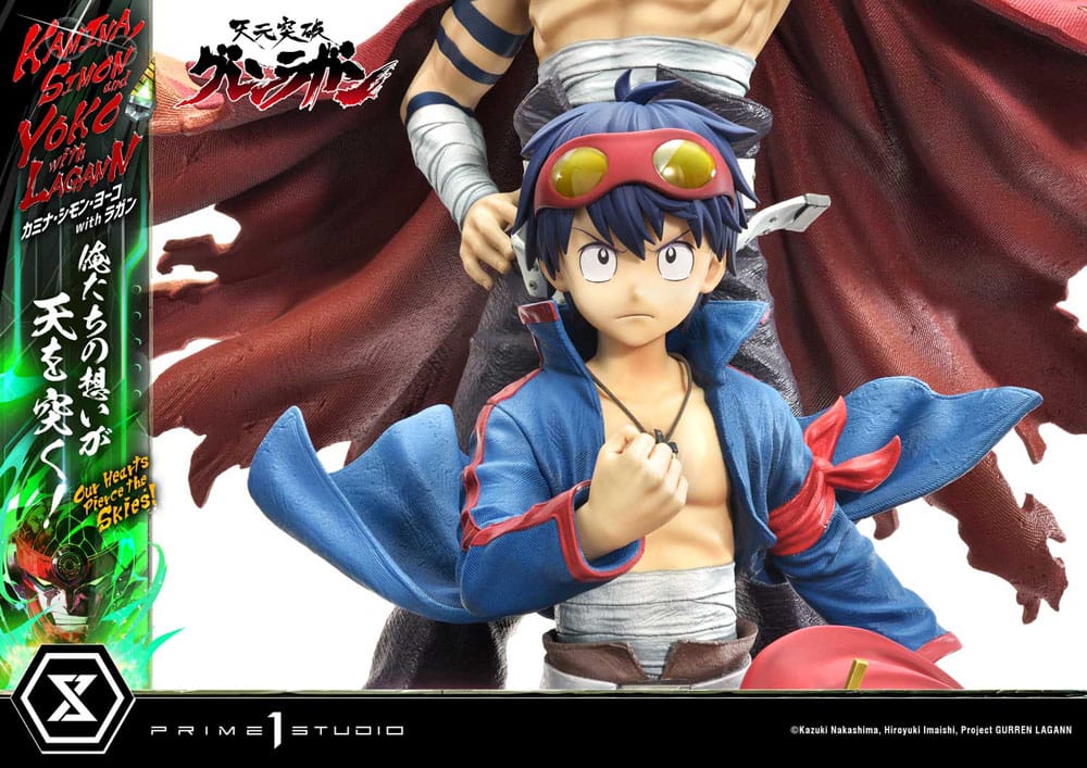 Prime 1 Studio Gurren Lagann Ultimate Premium Masterline Series Statue 1/4 Kamina, Simon & Yoko with Lagann Deluxe Bonus