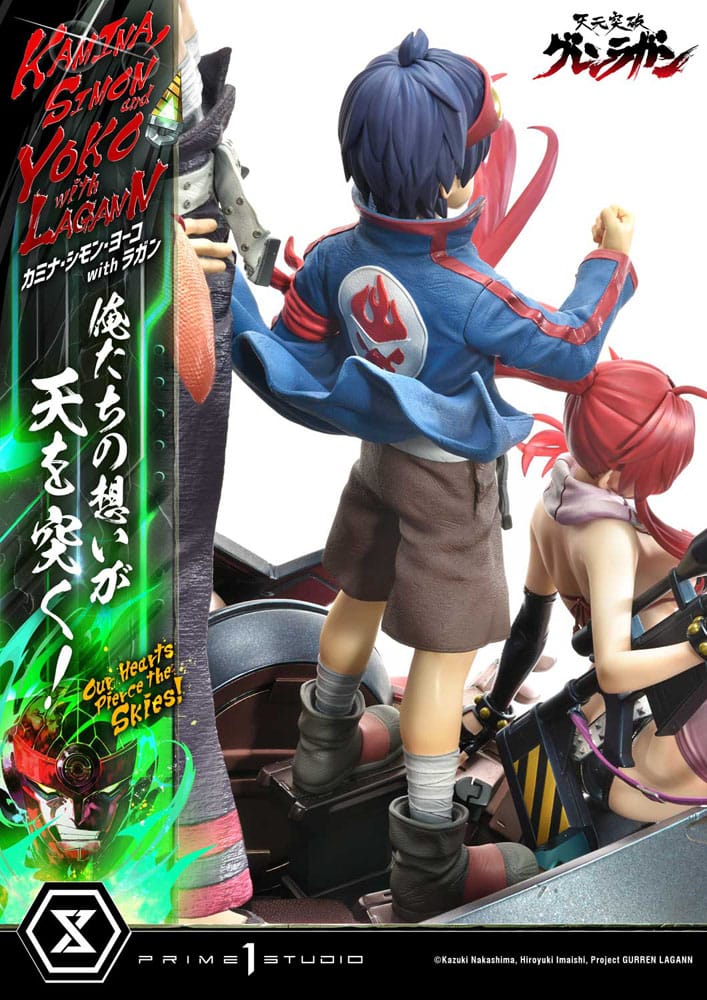 Prime 1 Studio Gurren Lagann Ultimate Premium Masterline Series Statue 1/4 Kamina, Simon & Yoko with Lagann Deluxe Bonus