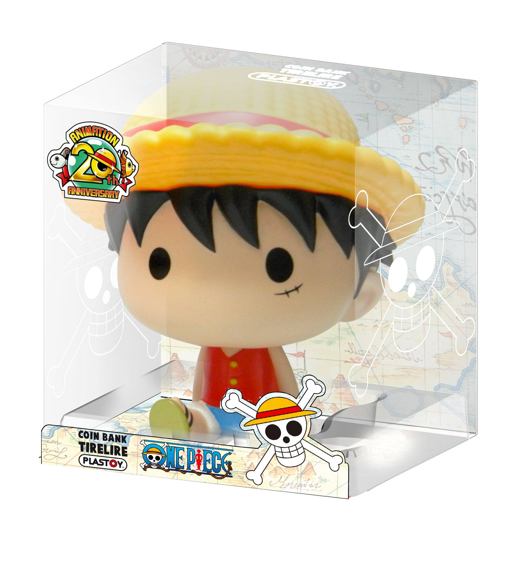 Plastoy One Piece Chibi Bust Bank Luffy 15 cm | Makochan