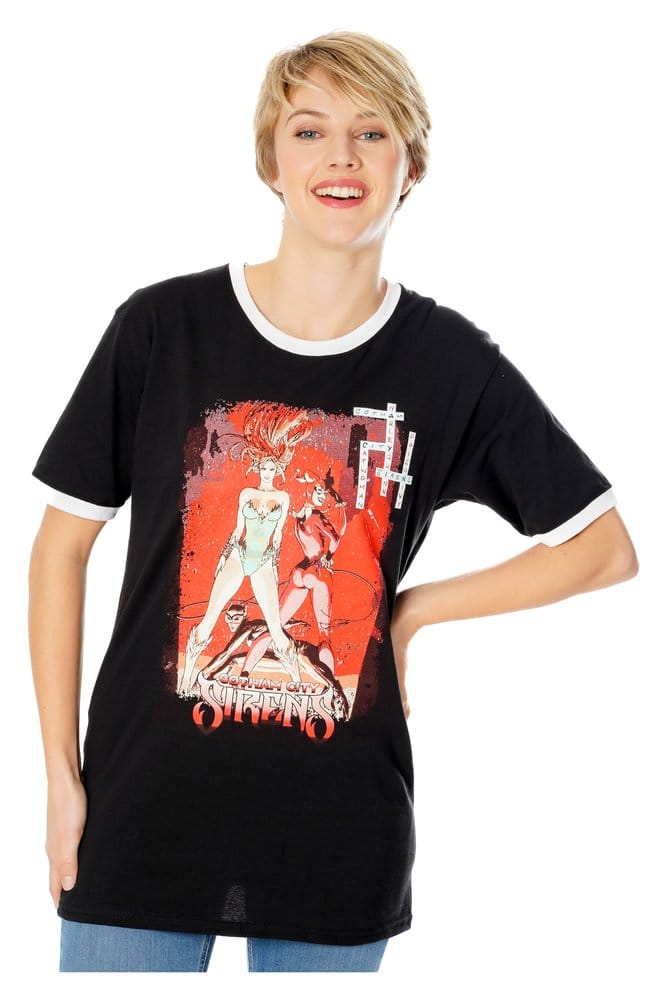 CID Gotham City Sirens T-Shirt Crossword Black Ringer | Makochan