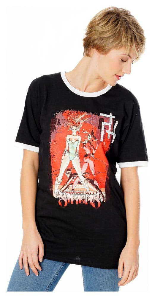 CID Gotham City Sirens T-Shirt Crossword Black Ringer | Makochan