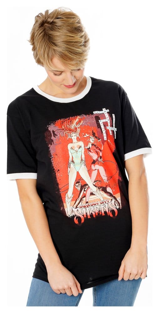 CID Gotham City Sirens T-Shirt Crossword Black Ringer | Makochan