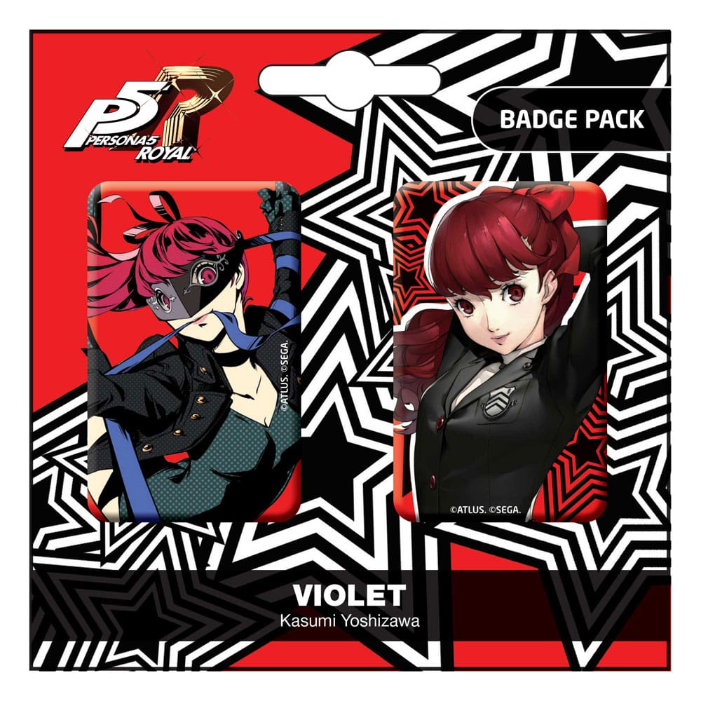 POPbuddies Persona 5 Royal Pin Badges 2-Pack Violet / Kasumi Yoshizawa | Makochan