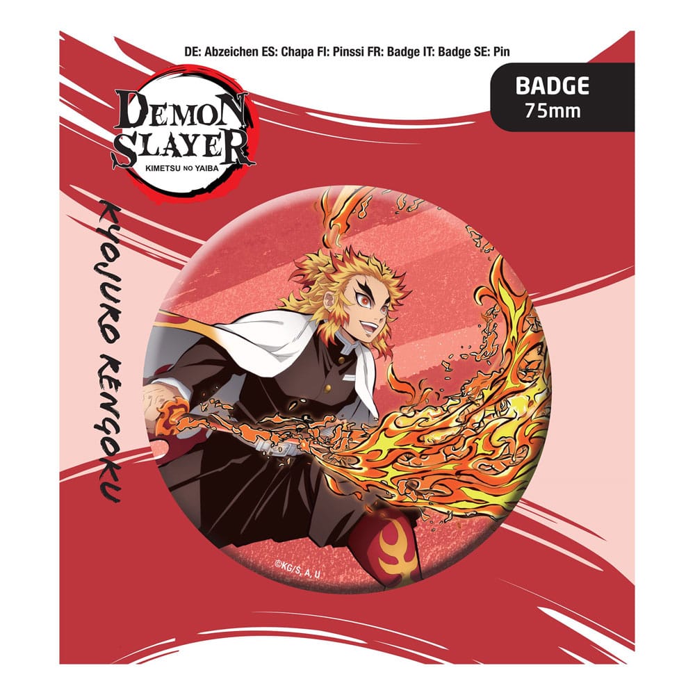 POPbuddies Demon Slayer: Kimetsu no Yaiba Pin Badge Kyojuro Rengoku | Makochan