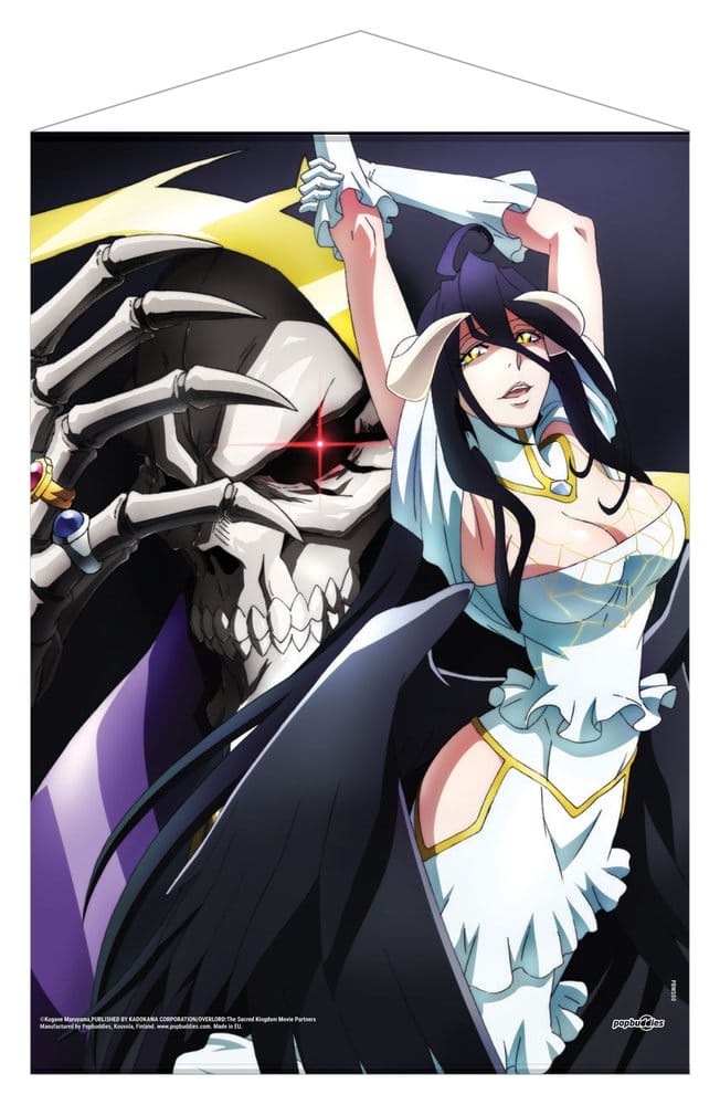 POPbuddies Overlord Wallscroll Ainz Ooal Gown & Albedo 50 x 70 cm | Makochan